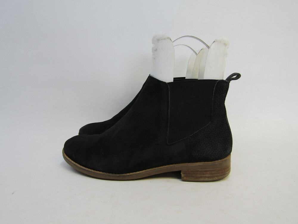 Lucky Brand Womens Size 8 M Black Leather Chelsea Ankle Fashion Boots Bootie